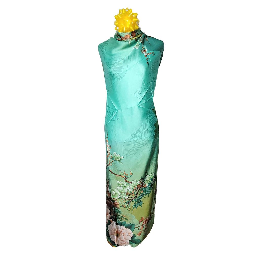 NWT Long Soft Scarf 35"x70" Rectangle Silk Feeling 100% Shawl Wrap 02281 - Picture 4 of 6